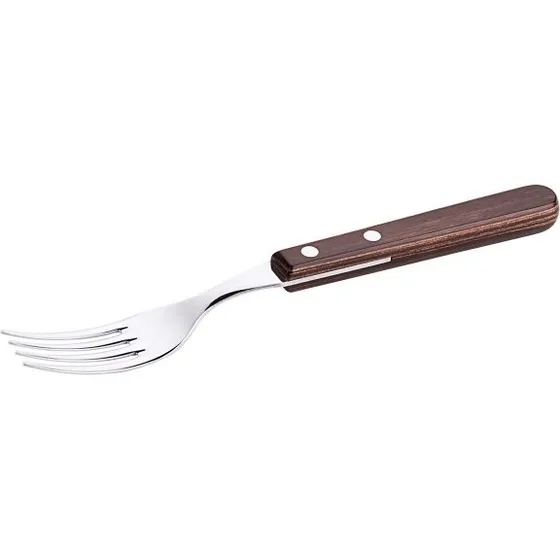 Contacto Steakgabel Jumbo Holzimitat, groß, Edelstahl