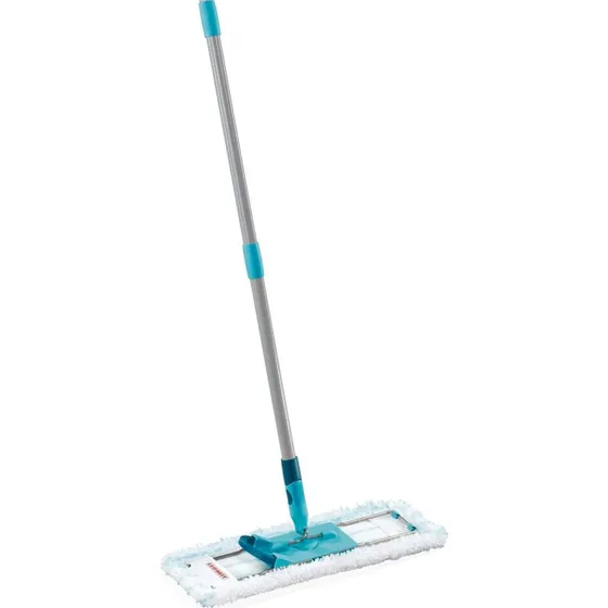 Leifheit Profi XL micro Duo Bodenwischer, türkis, Stahlstiel 146 cm