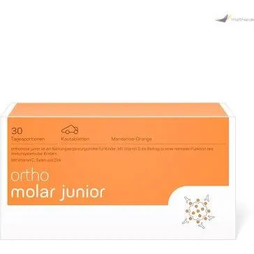 Orthomolar junior Mandarine-Orange Kautabletten, 30 Tagesportionen