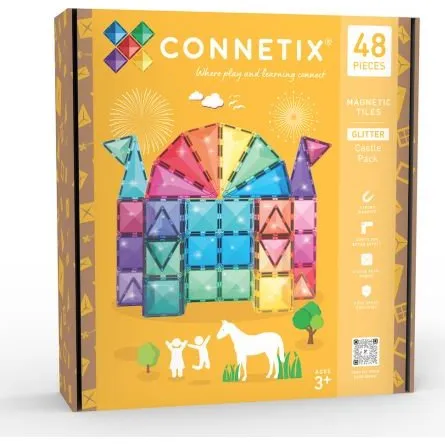 Connetix Magnetbausteine Glitter Castle Pack 48-teilig