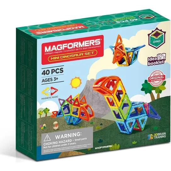 MAGFORMERS Mini Dinosaur - Magnetbausatz mit 40 Teilen