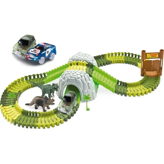 Amewi Magic Traxx Dino-Park 374-teilig mit Tunnel
