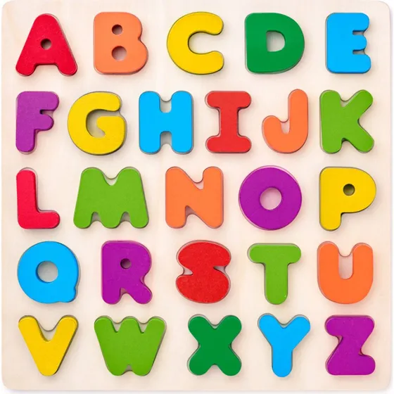 Olymptoy Holz-Alphabet-Puzzle ABC-Buchstaben 30x30 cm