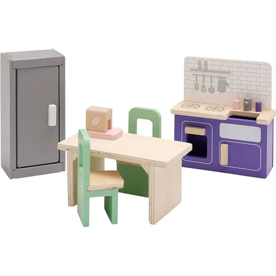 Besttoy Puppenhaus-Möbel-Küche aus Holz