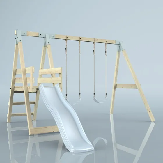 PolarPlay Schaukel Möwe Doppelschaukel mit Rutsche