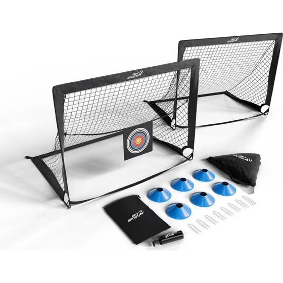 ArtSport Goal Master Pop-Up-Fuballtor 2er-Set, 120x90 cm, Rot