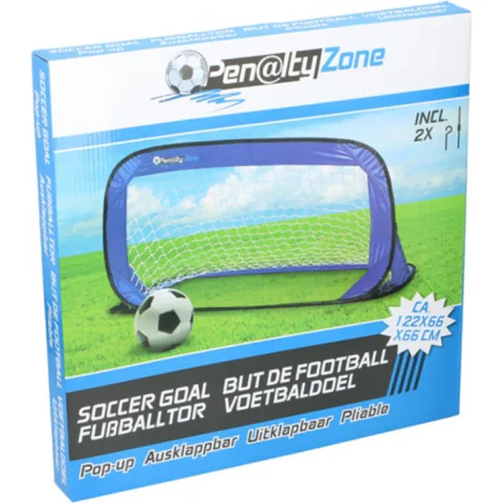 Pop-Up-Fuballtor 122x66x66 cm mit Bodenhacken