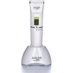 Adler AD 2827 Haarschneider wei mit Keramikklinge & Ladestation