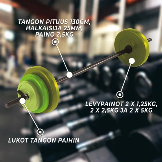 Eco Body Langhantelset 20 kg grn