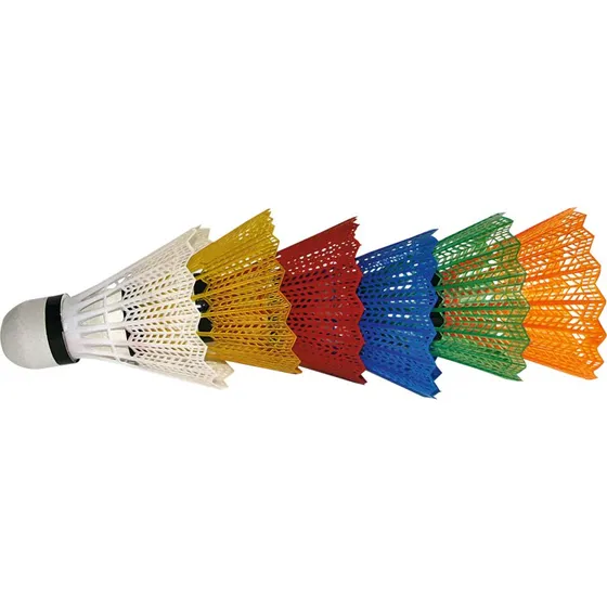 A-Qualitt Badmintonblle farbig 6 Stck