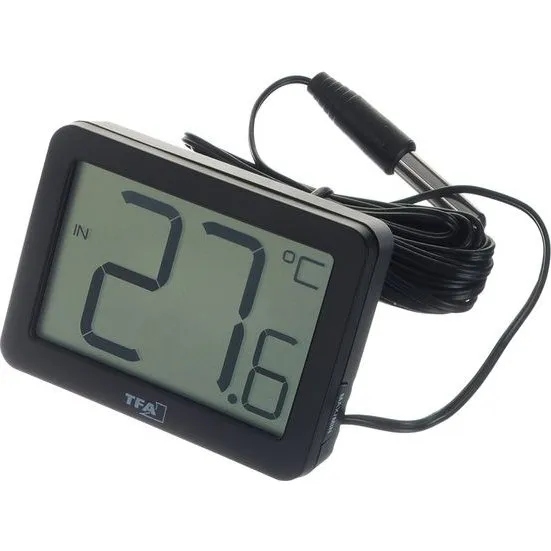 TFA Digital In-Outdoor-Thermometer 30.1066.01, schwarz