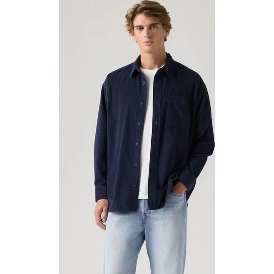 Levi's Loose Button Up Langarmhemd Feincord Baumwolle