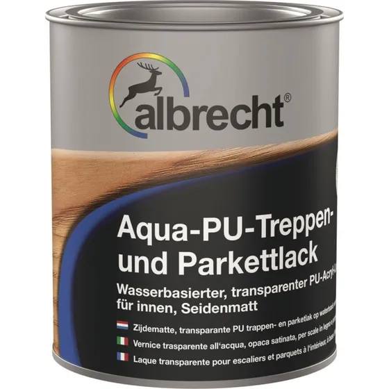 albrecht Aqua-PU Treppen- & Parkettlack 750 ml seidenmatt farblos