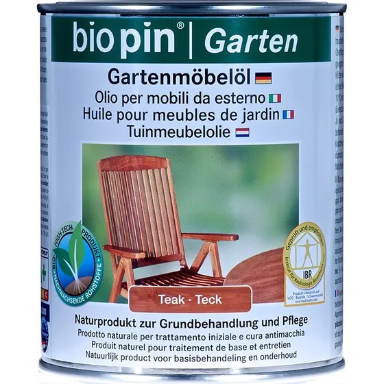 Biopin Gartenmöbelöl Teak 750 ml
