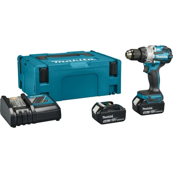 Makita DHP489RTJ 18V Akku-Schlagbohrschrauber 5,0 Ah 2x