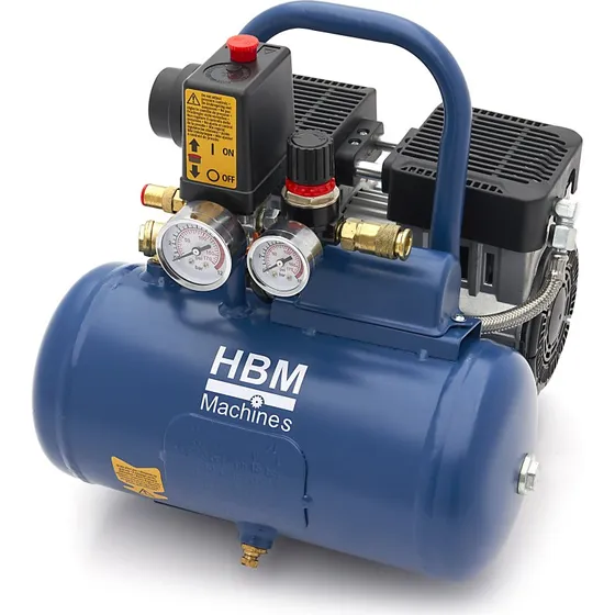 HBM 6 Liter geräuscharmer ölfreier Kompressor