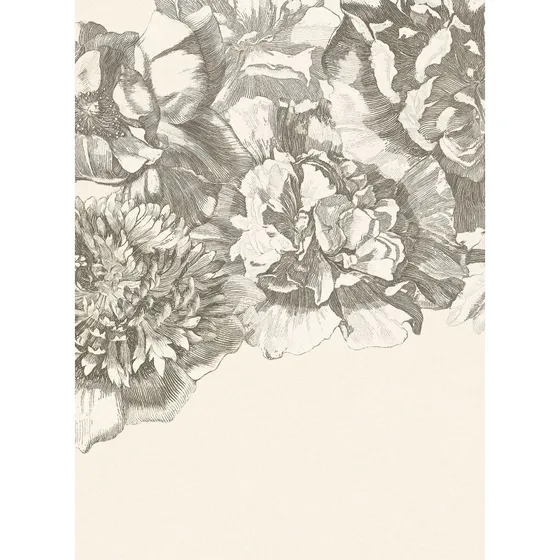 Eijffinger Flower Fall Wandbild, Schwarz/Weiß