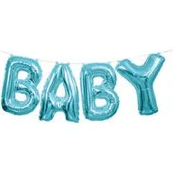 Felix Baby Boy Folienballon-Girlande Eisblau 4er-Set