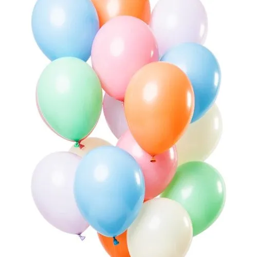Premium-Latex-Luftballons Multicolor Pastel 33cm, 12 Stk.