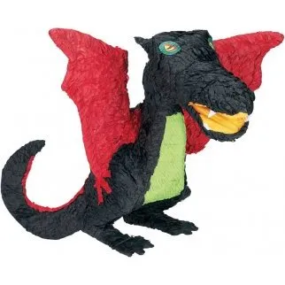 Black Dragon Piñata 65×20 cm schwarz-rot