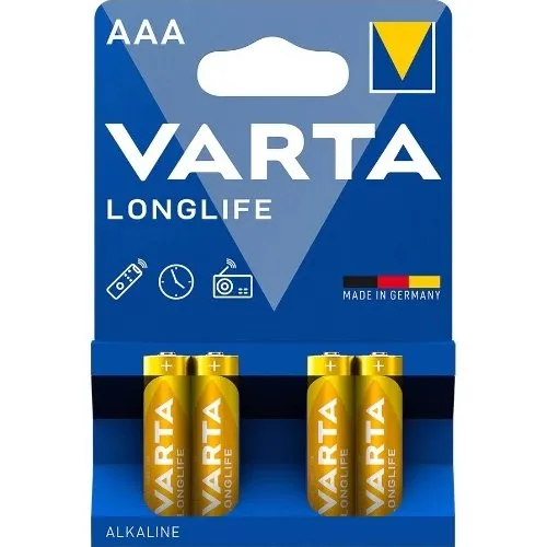 VARTA Alkaline Batterie Longlife AAA (LR03) 4er Pack