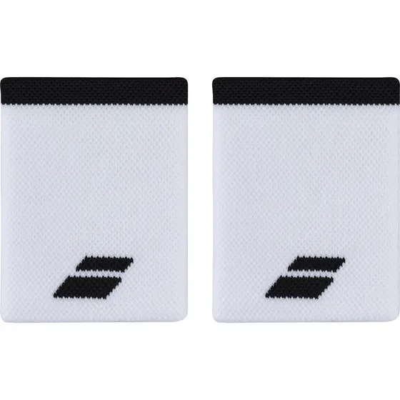 Babolat Logo Jumbo Schweißbänder Weiß/Schwarz (2er Pack)
