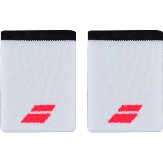 Babolat Logo Jumbo Schweißband Weiß/Rot (2er Pack)