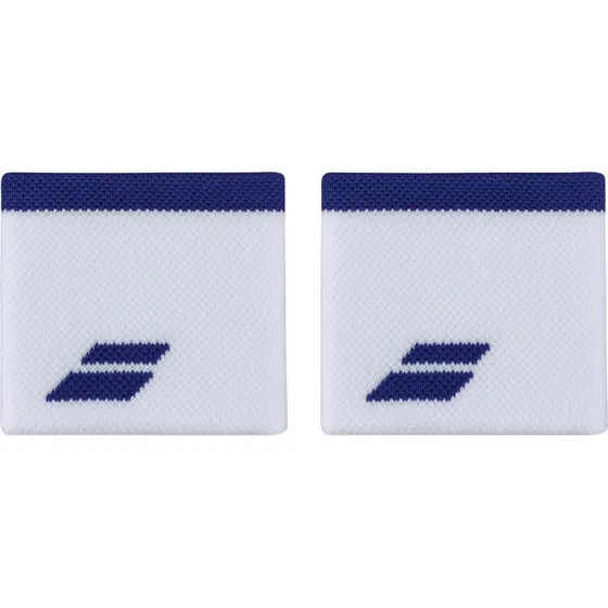 Babolat Logo Schweißband Weiß/Sodalite Blue (2er Pack)