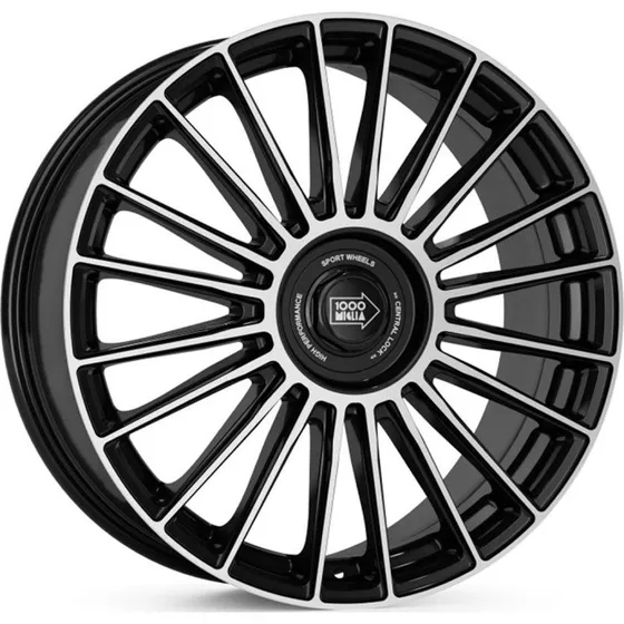 1000 MIGLIA MM1022 Felge Schwarz Poliert 8.0Jx18 5x112 ET30