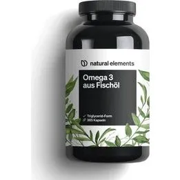 Natural Elements Omega 3 2000mg Triglycerid-Form 365 Kapseln