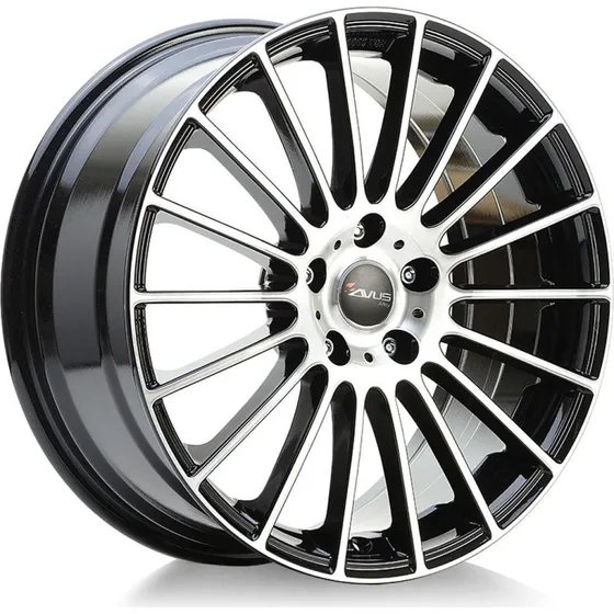 AVUS RACING AC-M03 Felge 6.5Jx16 4x108 ET40 Schwarz Poliert