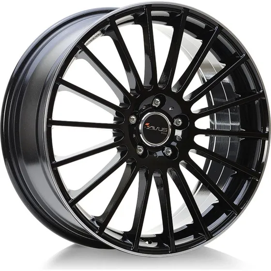 AVUS RACING AC-M03 Felge 8.0Jx18 5x112 ET45 Black Polished Lip