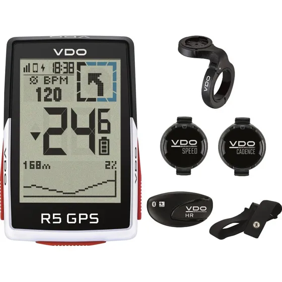 VDO R5 GPS Fahrradtacho mit 3 Sensoren