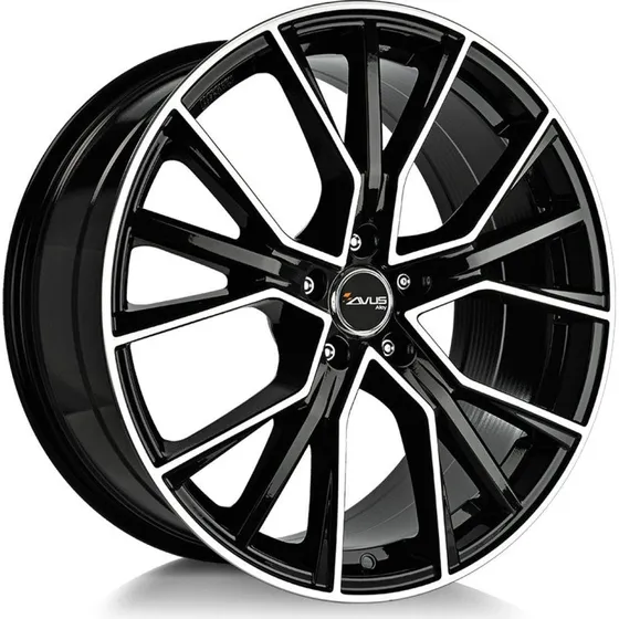 AVUS RACING AF18 Felge 8.5Jx19 5x112 ET30 Schwarz Poliert