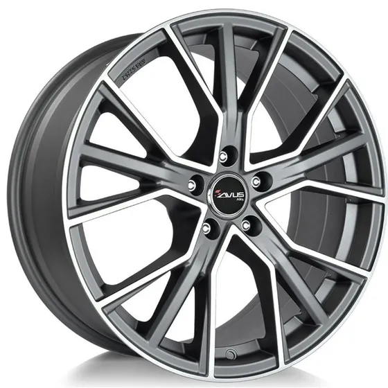 AVUS RACING AF18 Felgen 8.0Jx18 5x112 ET48 matt anthrazit poliert