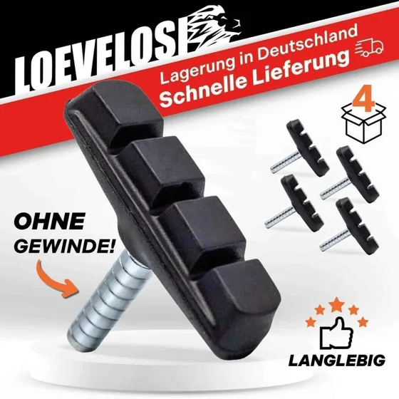 LOEVELOSI Cantilever Bremsbacken 2 Paar Schwarz