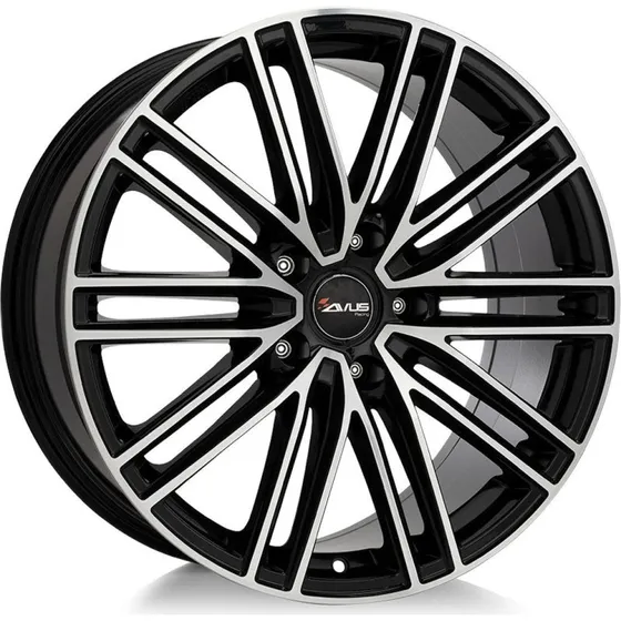 AVUS RACING AC-M08 Felge 21 Zoll 10.0Jx21 5x130 ET50 Schwarz Poliert
