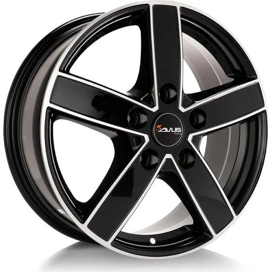 AVUS RACING AC-V51 Felge 6.5Jx16 5x112 ET50 Black Polished