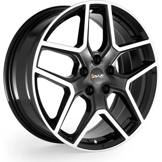 AVUS RACING AC-519 Felge schwarz poliert 7.5Jx18 5x114 ET45