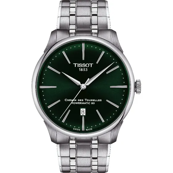 Tissot Chemin des Tourelles Powermatic 80 42mm Silber Saphirglas