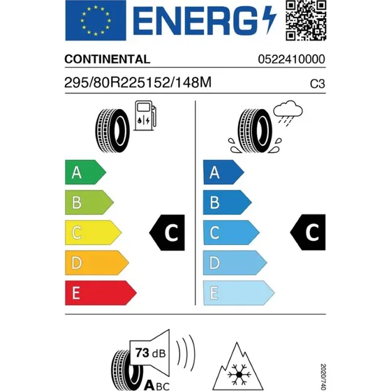 Continental EcoRegional HD3 295/80 R22.5 152/148M 16PR
