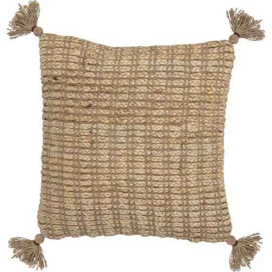 Bloomingville Felina Kissen Nature 45x45 cm Jute-Baumwolle