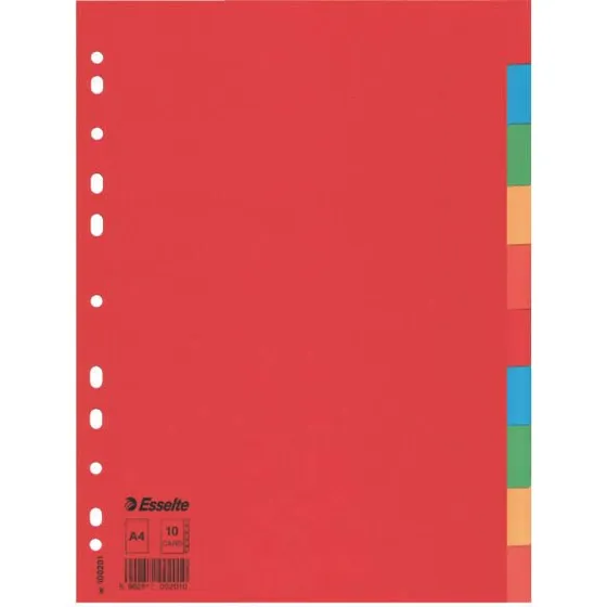 Esselte Ordnerregister Economy A4 10 Blatt farbig