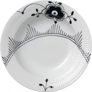 Royal Copenhagen Mega Schwarz Gerippt Suppenteller 21 cm