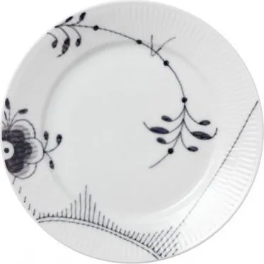 Royal Copenhagen Mega Schwarz Gerippt Frhstcksteller 22 cm