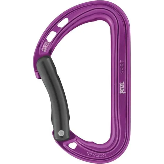Petzl Spirit Karabiner gebogener Schnapper Violett