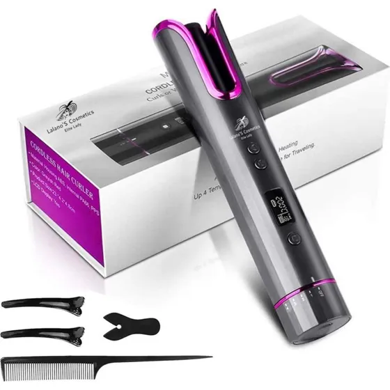 Lalano'S Smart Hair Curler kabellos mit LCD-Display