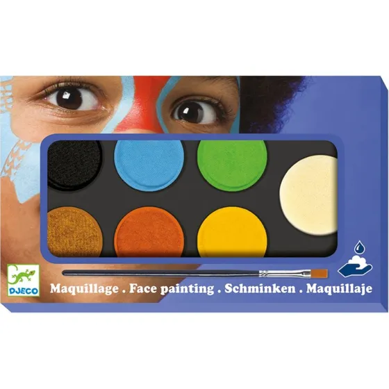 Djeco Kinderschmink-Palette 6 Farben Natur