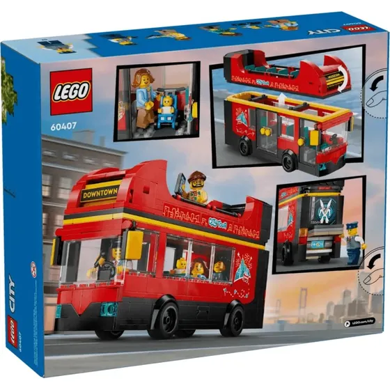 LEGO City 60407 Roter Doppeldecker-Touristenbus für Kinder ab 7 Jahren