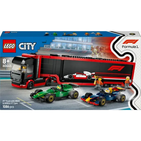 LEGO City 60445 F1 Transporter mit RB20 & AMR24 Rennautos